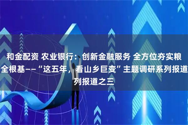 和金配资 农业银行：创新金融服务 全方位夯实粮食安全根基——“这五年，看山乡巨变”主题调研系列报道之三