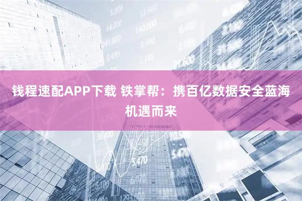 钱程速配APP下载 铁掌帮：携百亿数据安全蓝海机遇而来