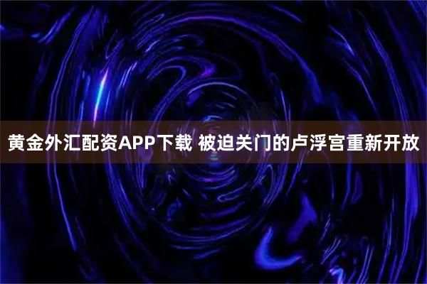 黄金外汇配资APP下载 被迫关门的卢浮宫重新开放