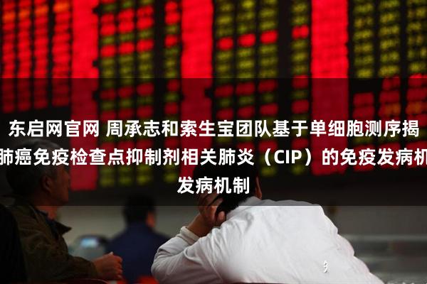 东启网官网 周承志和索生宝团队基于单细胞测序揭示肺癌免疫检查点抑制剂相关肺炎（CIP）的免疫发病机制