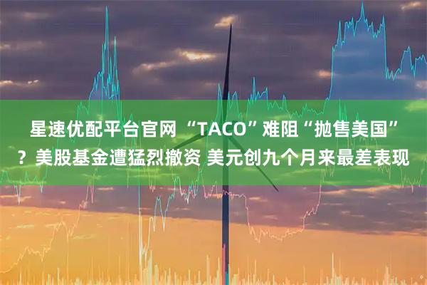 星速优配平台官网 “TACO”难阻“抛售美国”？美股基金遭猛烈撤资 美元创九个月来最差表现